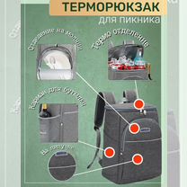 Термосумка рюкзак холодильник 18 литров для пикник