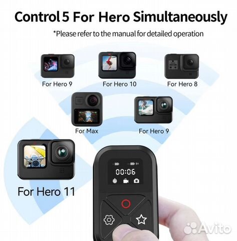 Пульт для GoPro 11,10,9,8,Max360 Wi-fi Telesin T10