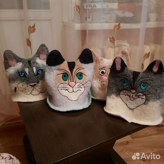 Банная шапка, валяние.Ручная работа