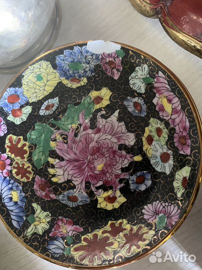 Сервиз чайный кофейный китай винтаж ручная роспись