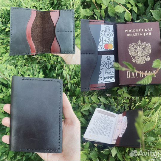 Обложка на паспорт из натуральной кожи