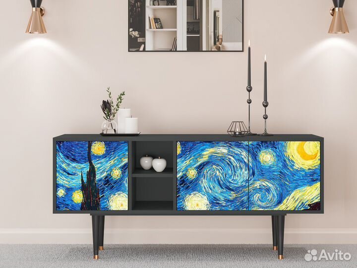 Тв-тумба T5 - Антрацит - The Starry Night