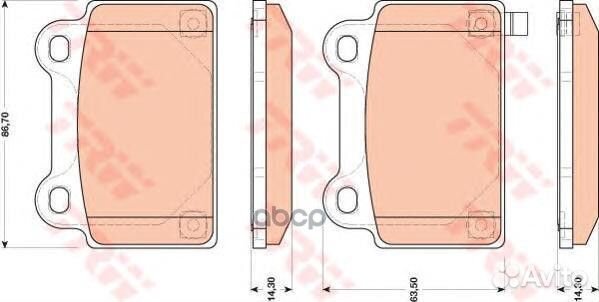 Комплект тормозных колодок GDB3488 TRW