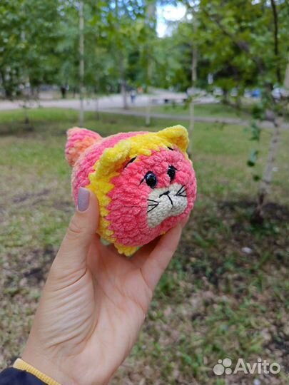 Вязаные игрушки котик, игрушки ручной работы