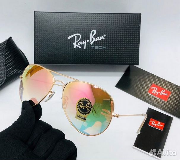 Очки Ray Ban Aviator стекло