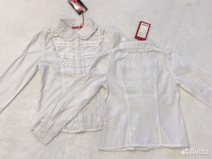 Блузки школьные для девочек р.122/128/134 Pelican