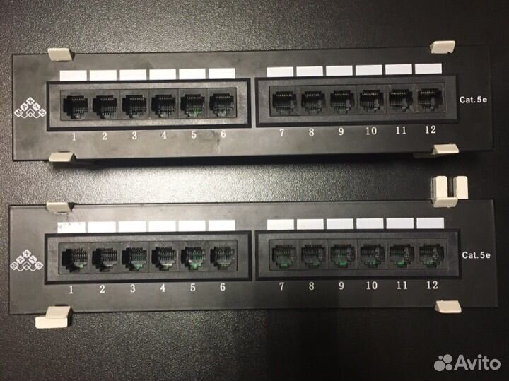 Патч-панель 12 портов RJ-45 категория 5е