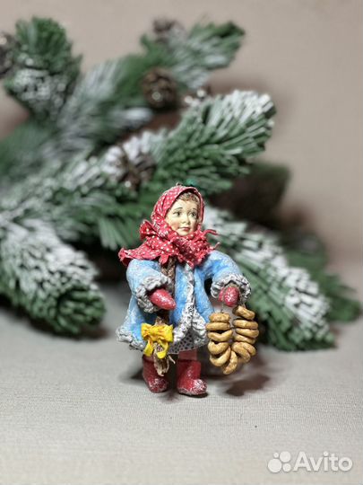 Ватные елочные игрушки