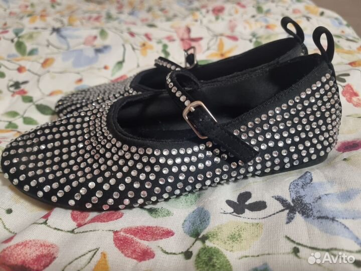 Балетки со стразами Zara 30 размер