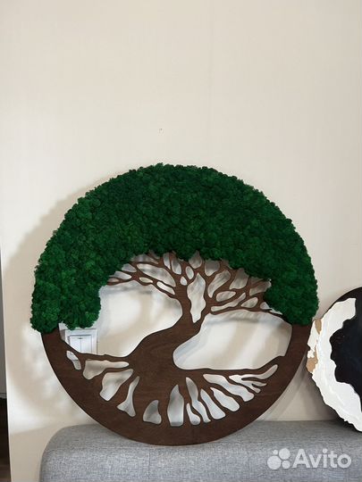 Дерево жизни из стабилизированного мху d70см