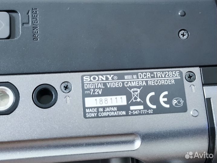 Видеокамера Sony DCR-TRV285E Digital8