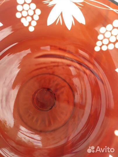 Ваза для фруктов салатник красный хруст