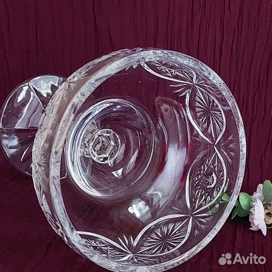 Ваза на ножке/ бокалы/рюмки хрусталь СССР