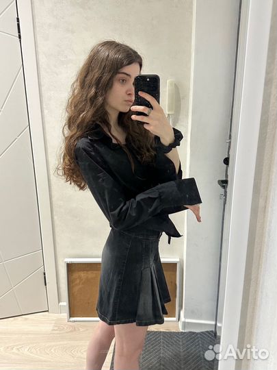 Джинсовая юбка мини