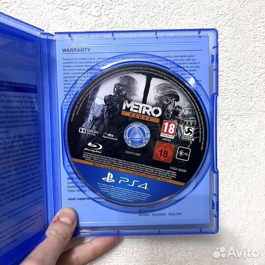 Metro Redux диск на ps4