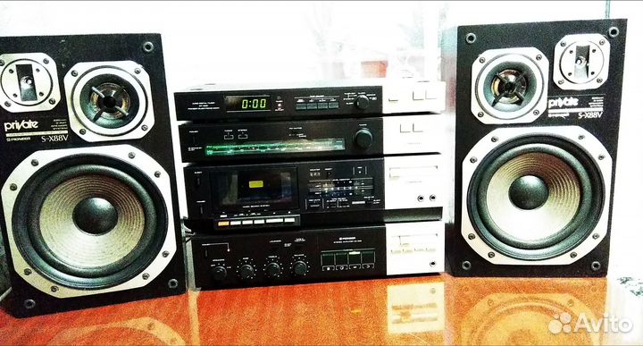 Pioneer усилитель, дека, тюнер, колонки, таймер