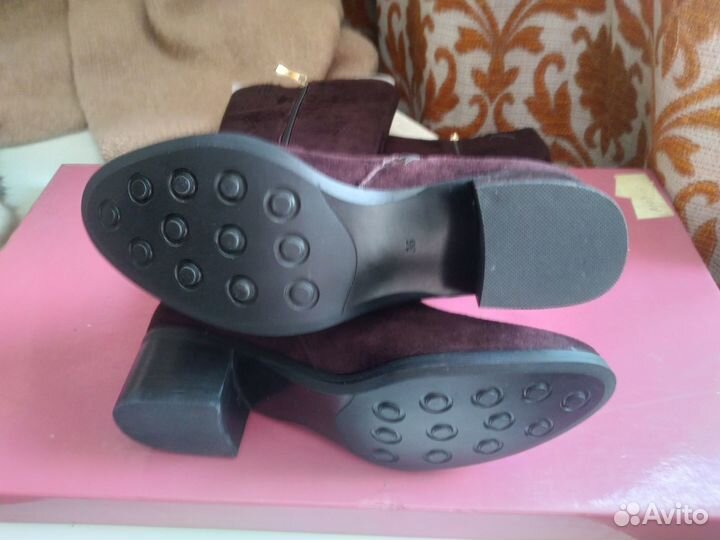 Сапоги женские натуральная замша 36 размер