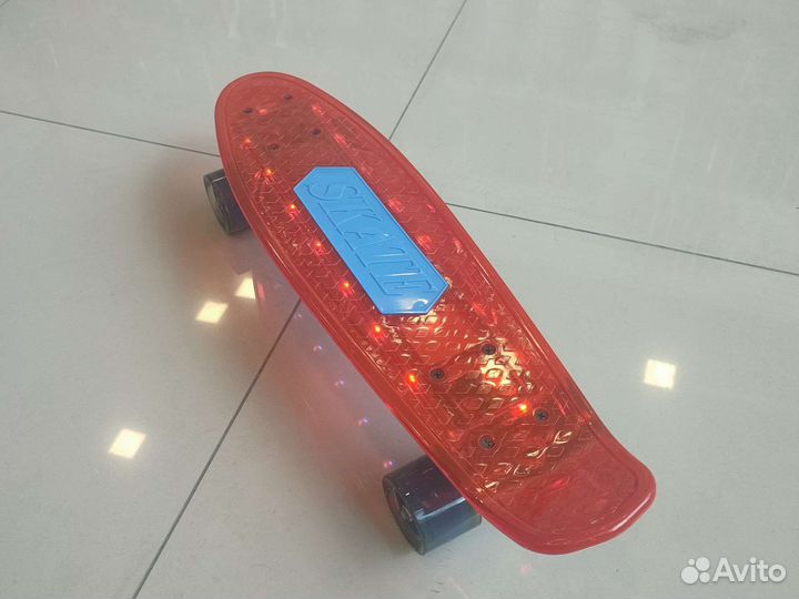 Скейтборд Skate с блютуз колонкой Красный