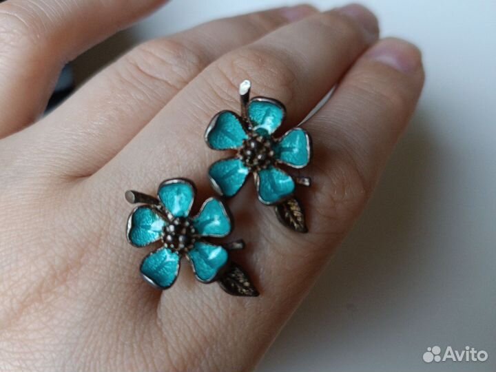 Серьги серебро СССР