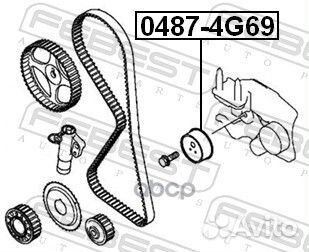 Ролик натяжителя ремня грм 04874G69 Febest