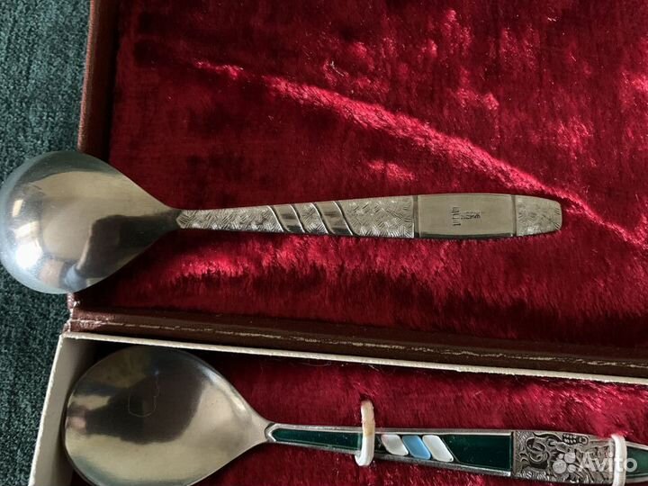 Чайные ложки СССР нержавейка эмаль