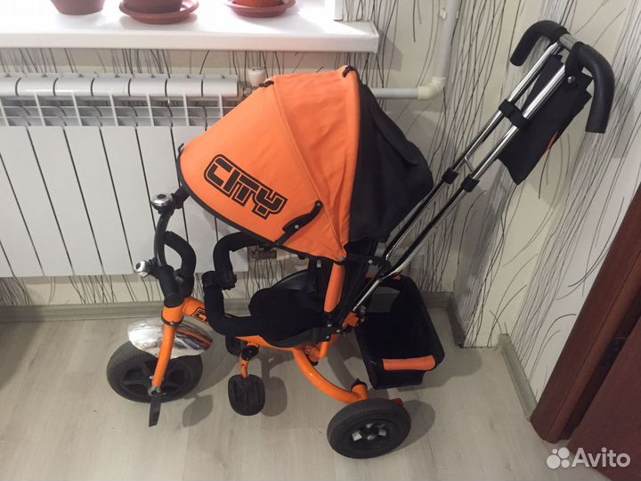 Детский велосипед с родительской ручкой