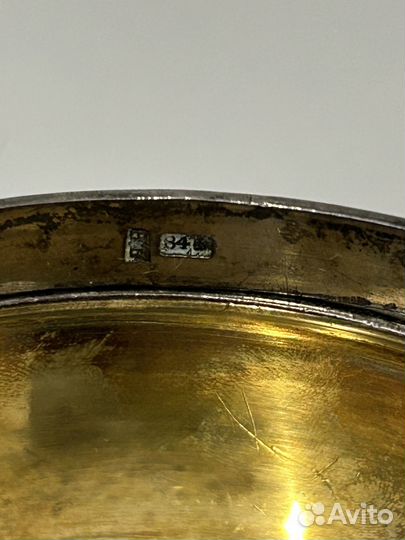 Сахарница серебро 84 пробы