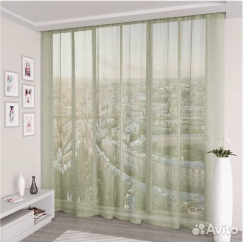 Оригинальный роскошная штора-органза 10 м на 2,45