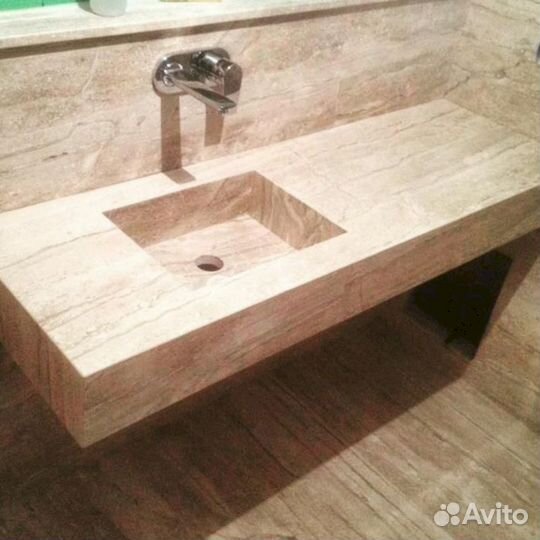 Столешница для ванной из мрамора