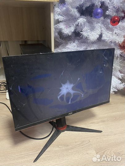 Монитор AOC с разбитой матрицей