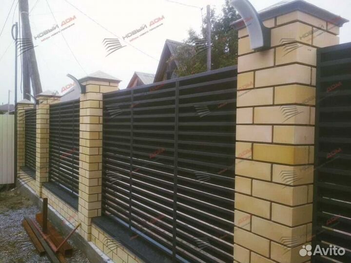 Забор жалюзи горизонтальный