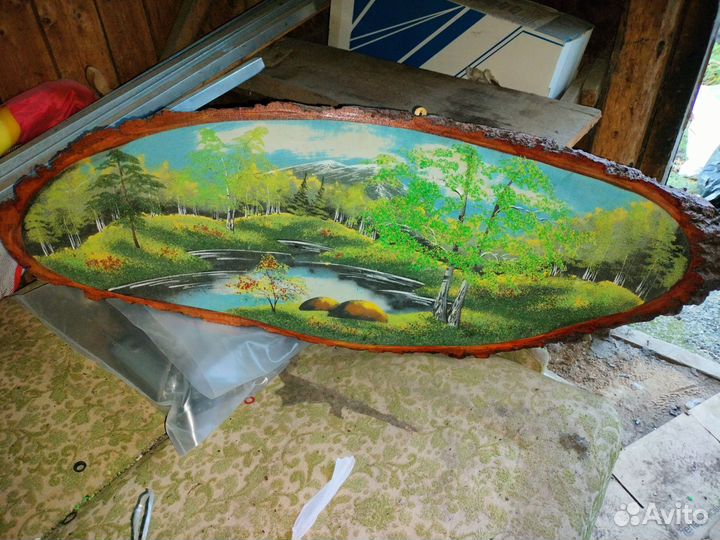 Картина по дереву