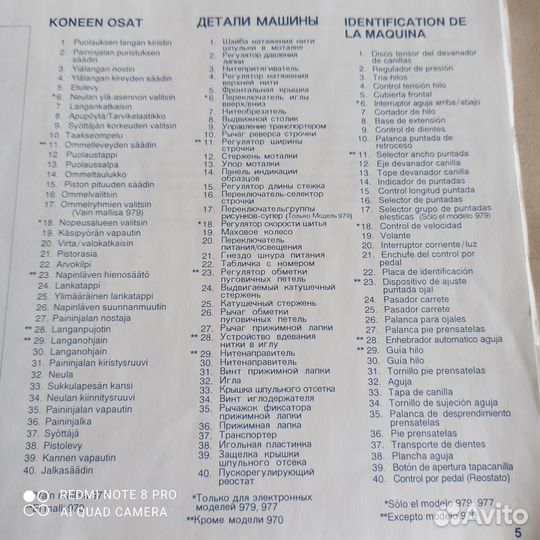 Швейная машинка jaguar fantasy модель 979