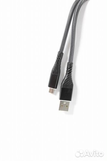 Кабель micro USB M300, в нейлоновой оплетке, усиле