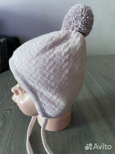 Шапочка для новорожденной девочки новая