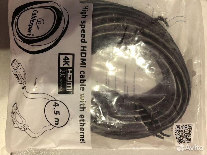 Cablexpert hdmi 2.0 4,5 м 4k cc-hdmi4l-15
