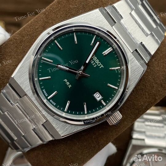 Женские зеленые часы Tissot PRX