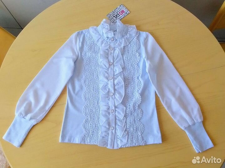 Для школы новые блузки, р. 122- 128 -134