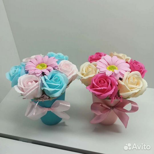 Букет из мыльных роз