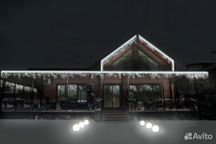 Световое оформление домов, освещение архитектурное