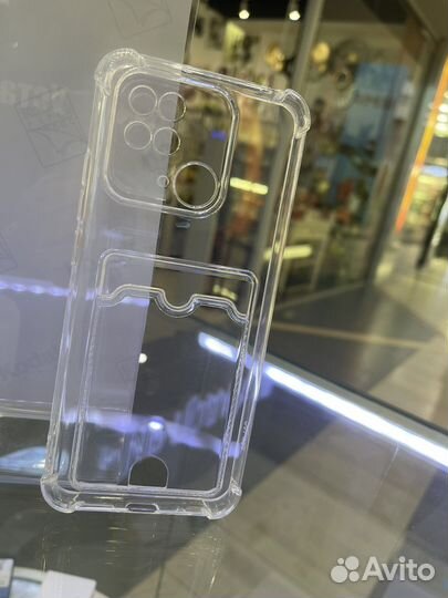 Чехол для Xiaomi Redmi 10C с отделением для карт