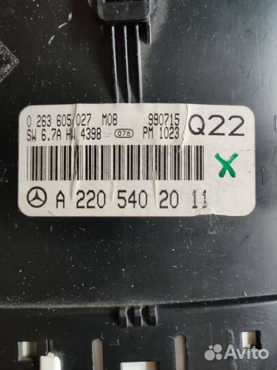 Панель (щиток) приборов mersedes w220