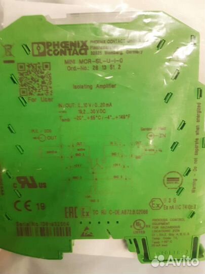 Преобразователь Phoenix Contact MCR-SL-U-I-0