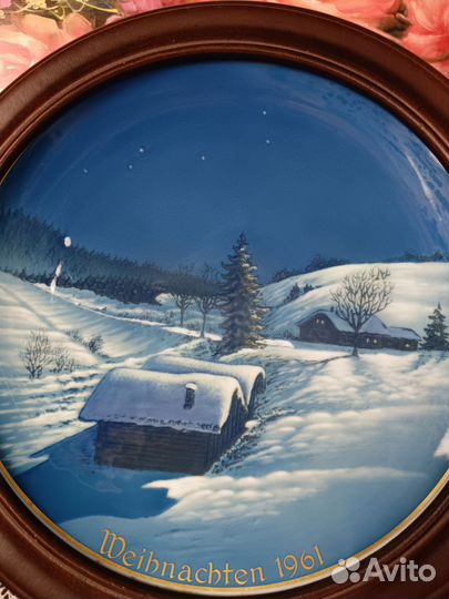 Тарелка настенная Rosenthal Рождество 1961 г