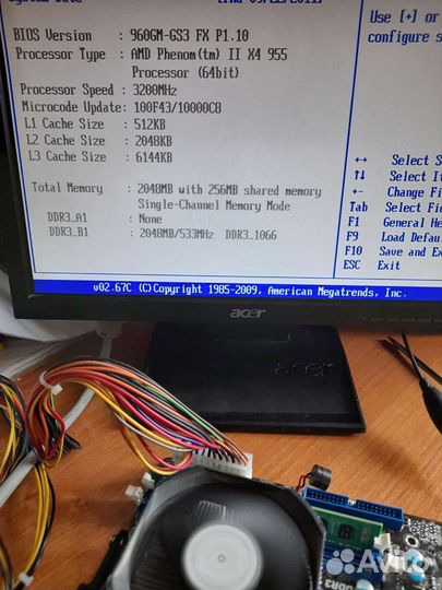 Материнская плата с процессором оперативкой 4гб