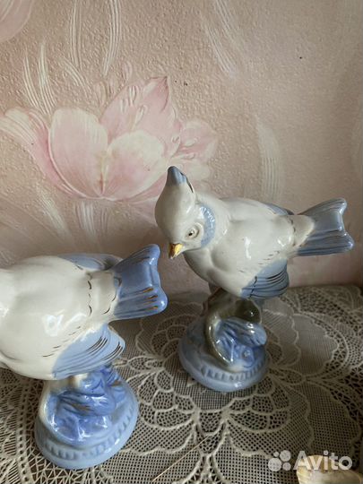 Статуэтки птички СССР гжель 50-60 год