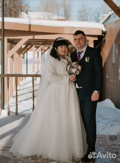 Свадебное платье бу 50-52 размер