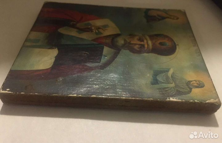 Старинная икона Николай Чудотворец