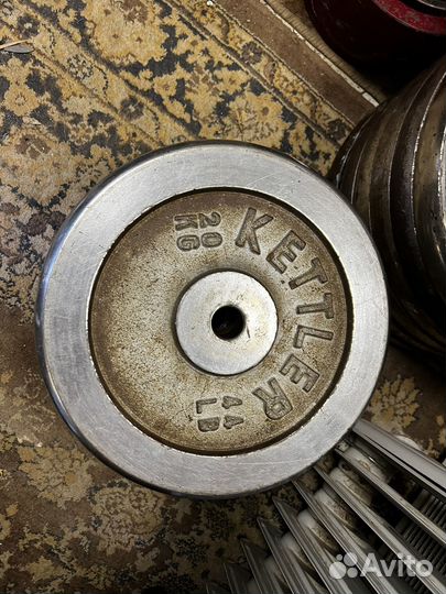 Спортивные блины kettler, barbell