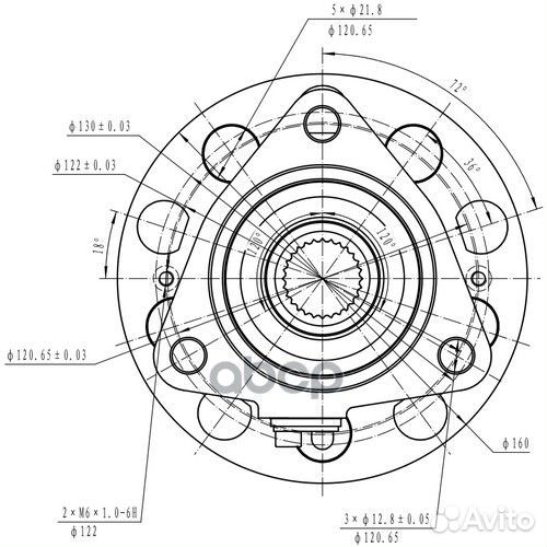 Ступица передняя перед лев Z89430R Zikmar